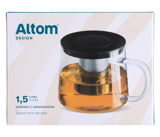 Altom Dzbanek z zaparzaczem 1,5 l płaska pokrywa - 1611190 - zdjęcie 3